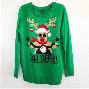 Ugly Christmas Sweater w Rudolf Design Sz Medium